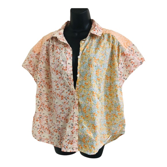 American eagle outfitters paisley multi vintage look relaxed fit button size M - Picture 4 of 13